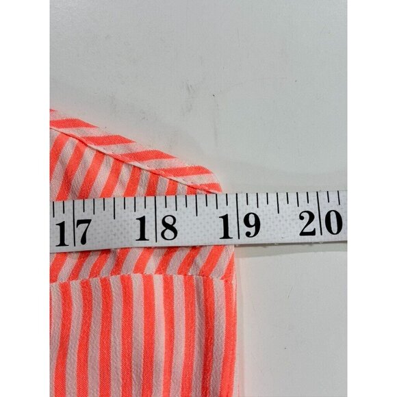 Mary Jo Swim Isaura Spritz Dress Orange Stripe Size M Boho Beach Coastal Tiered - Picture 12 of 13